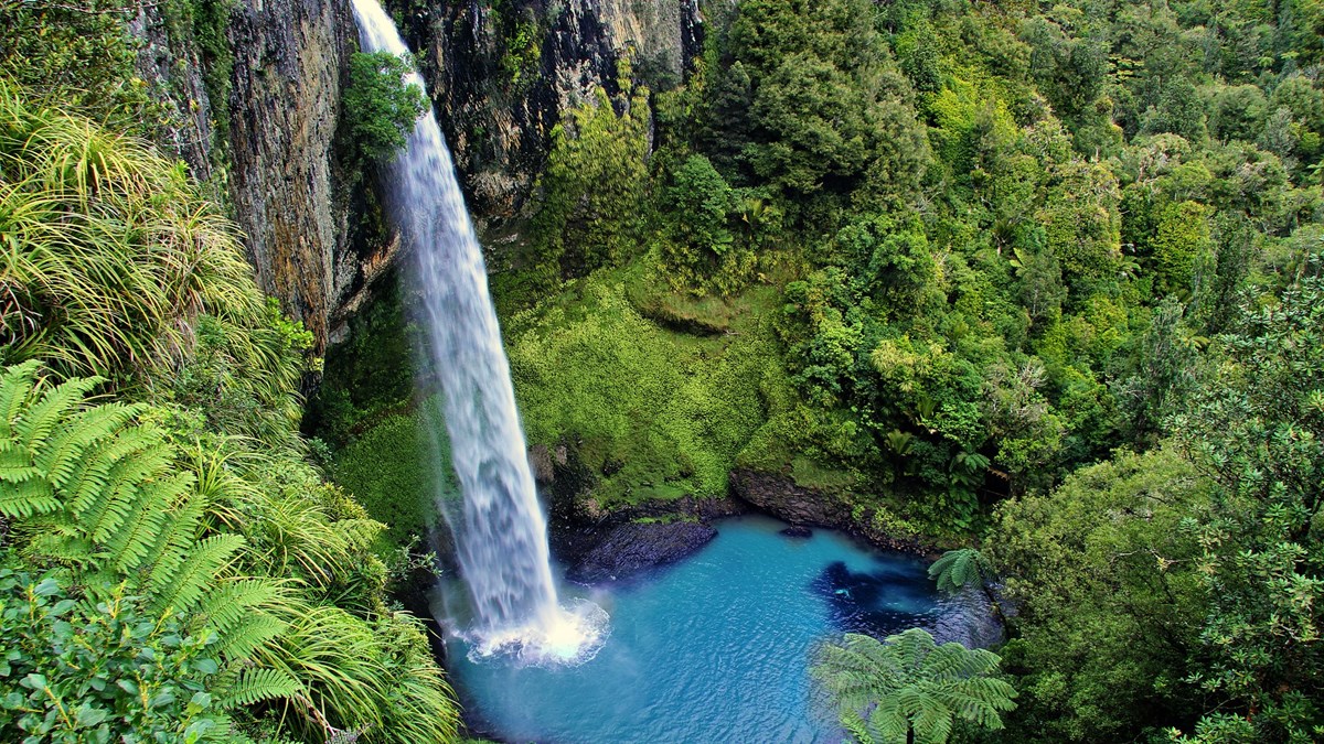 Soft Plastic Recycling Bridal Veil Fall, Waikato, New Zealand