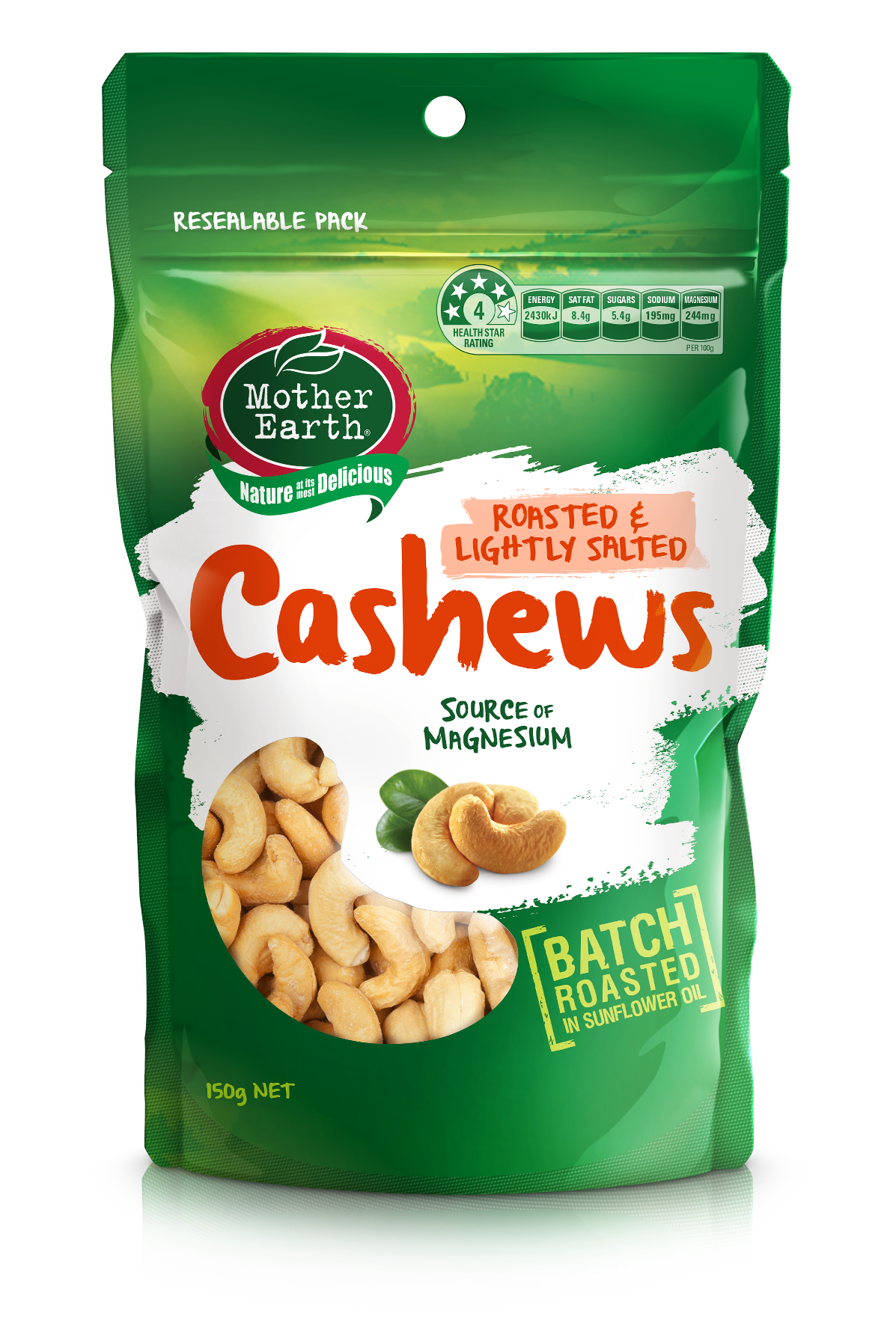 Roasted & Lightly Salted Cashews 150g