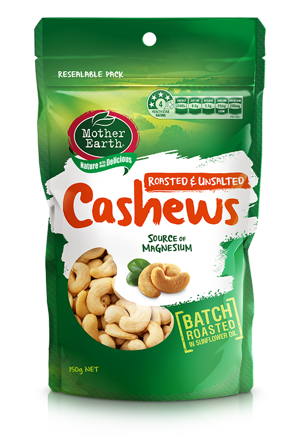 Roasted & Unsalted Cashews 150g
